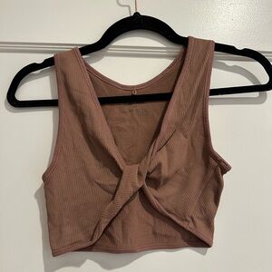 Brown/purple cropped top size small